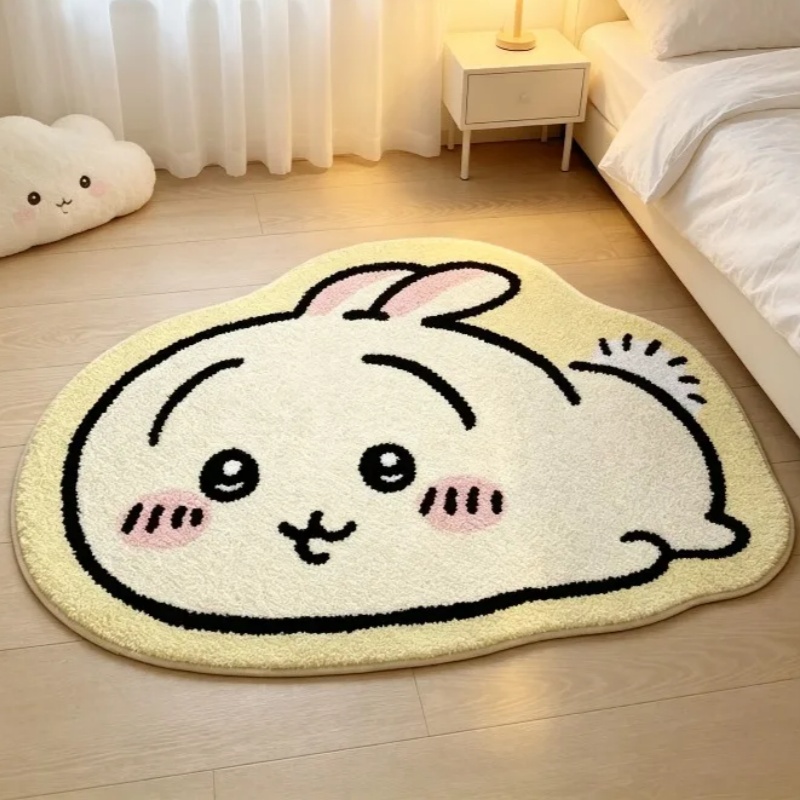 Home Bathroom Supplies - -Chiikawa Cartoon Rug Anime Hachiware Usagi