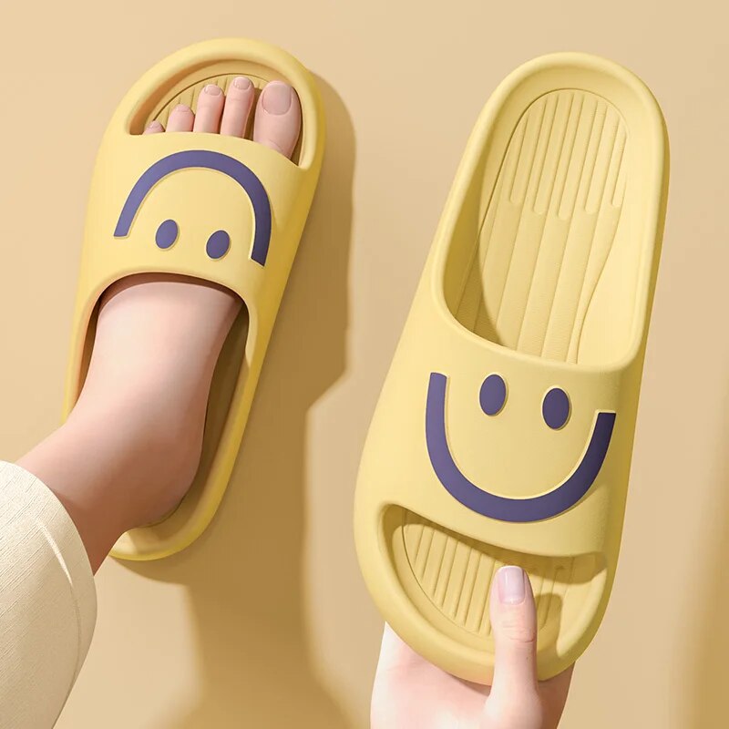 Home Bath - Smiley Face Cloud Slippers Women Men
