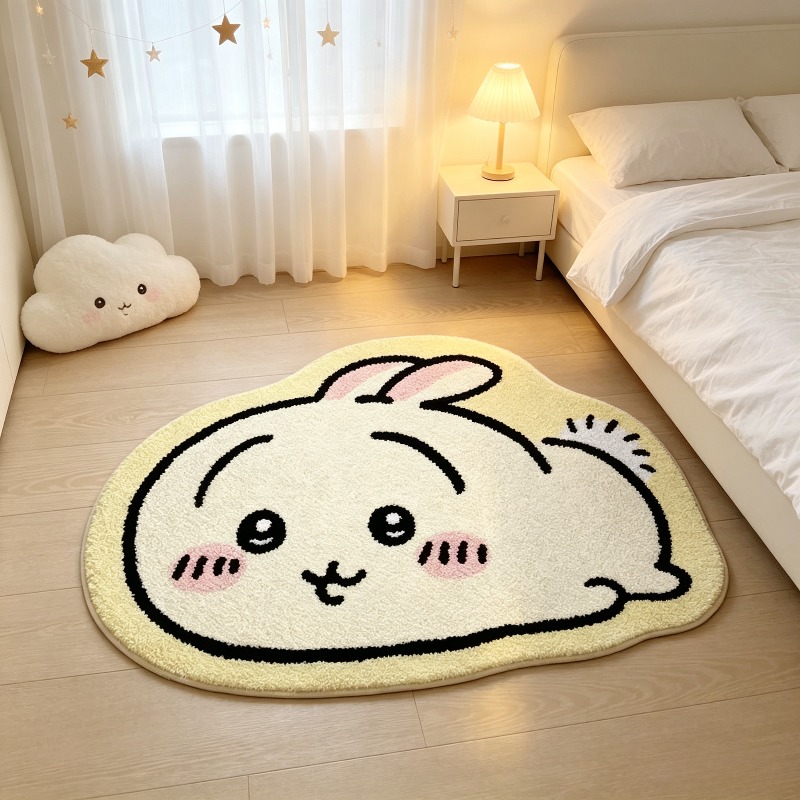 Home Bathroom Supplies - -Chiikawa！！！ Cartoon Rug Anime Hachiware Usagi