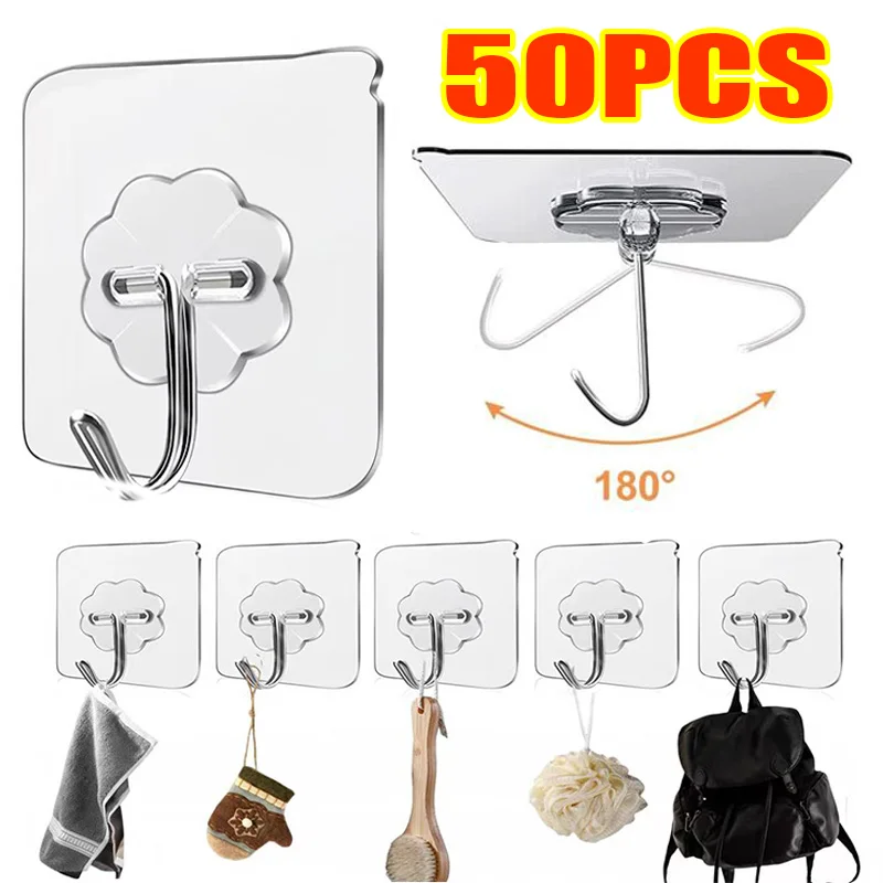 Home Bathroom Key - Self-adhesive Adhesive Wall Hanging Hooks Heavy