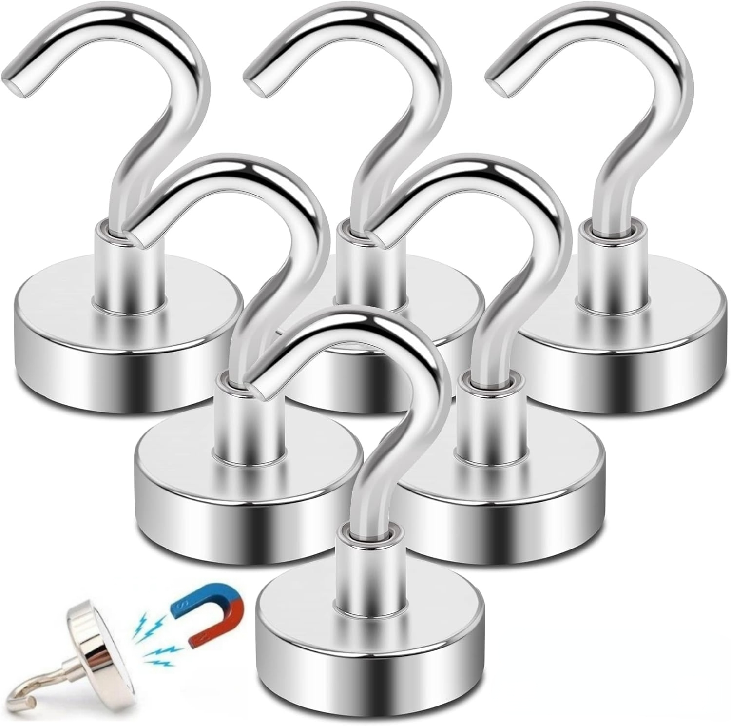 Home Bathroom Key - 1-80PCS Strong Magnetic Hooks Multi-Purpose Storage