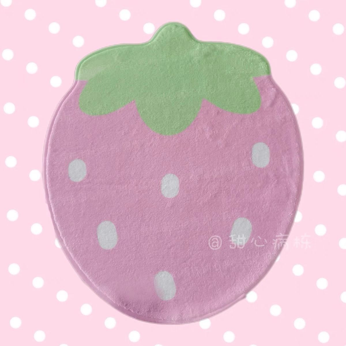 Zara Home Bathroom Mat - VIKAMA Sweet Strawberry Floor Mat, Bedroom