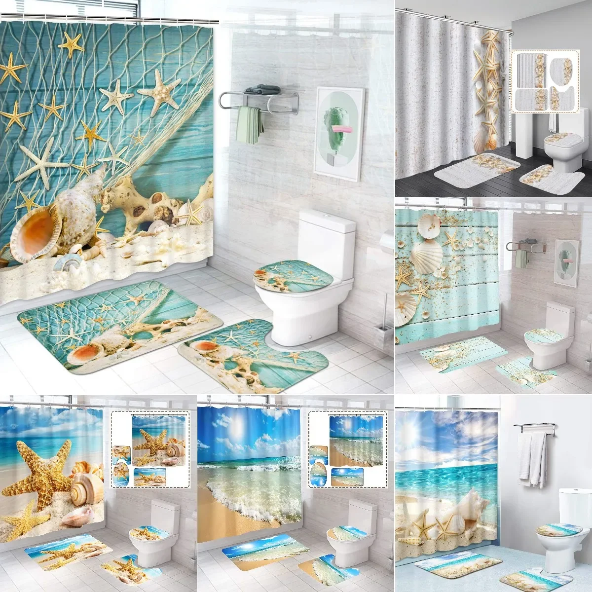 Zara Home Bathroom Mat - High Quality Polyester Fabric Shower Curtain