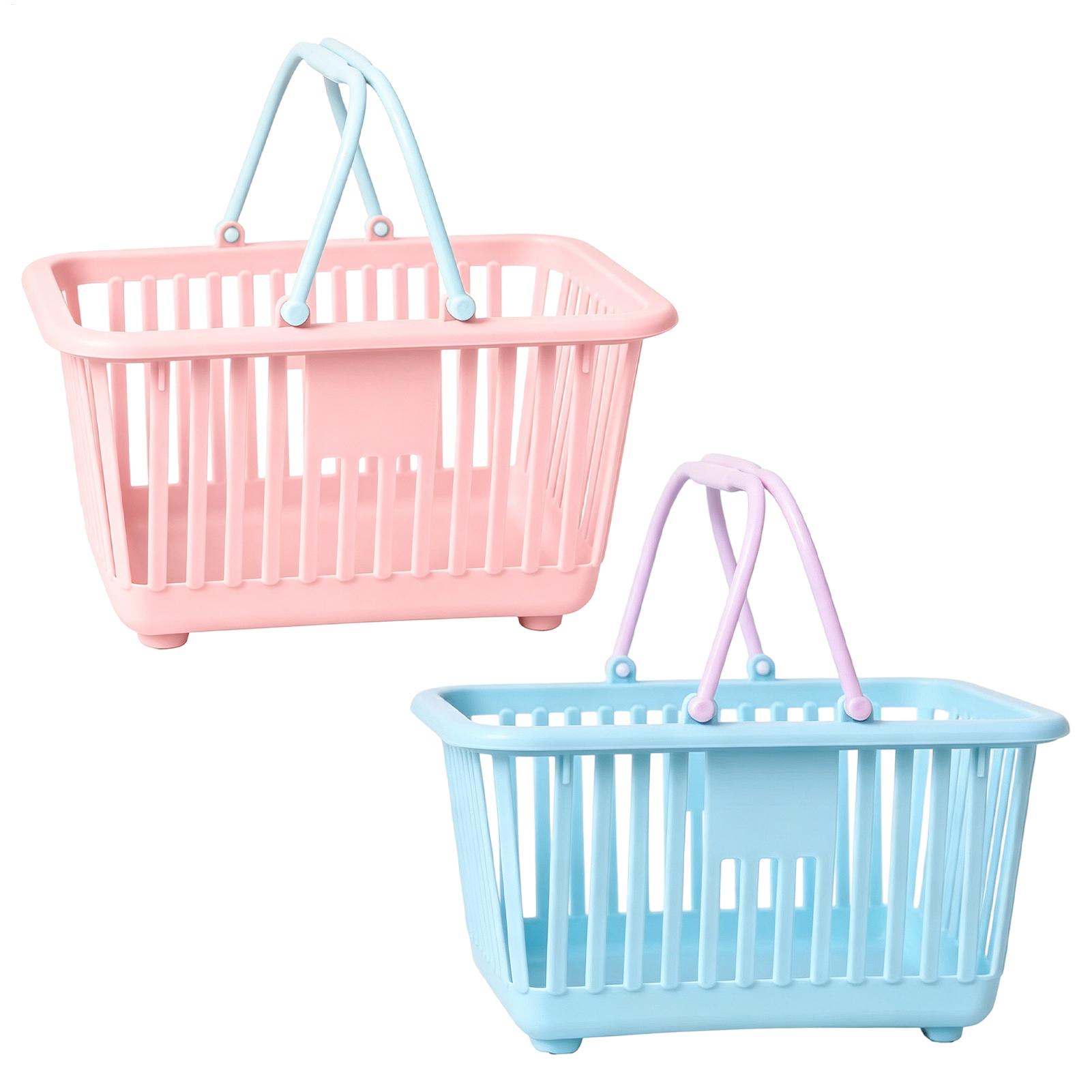 Tiny Home Bathroom Kitchen - Mini Shopping Basket Portable Organizer with