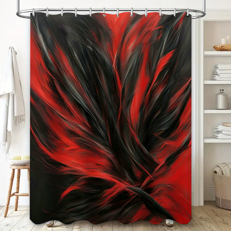Red and Black Abstract Print S - đánh giá và giá Home Bathroom Decor Ideas