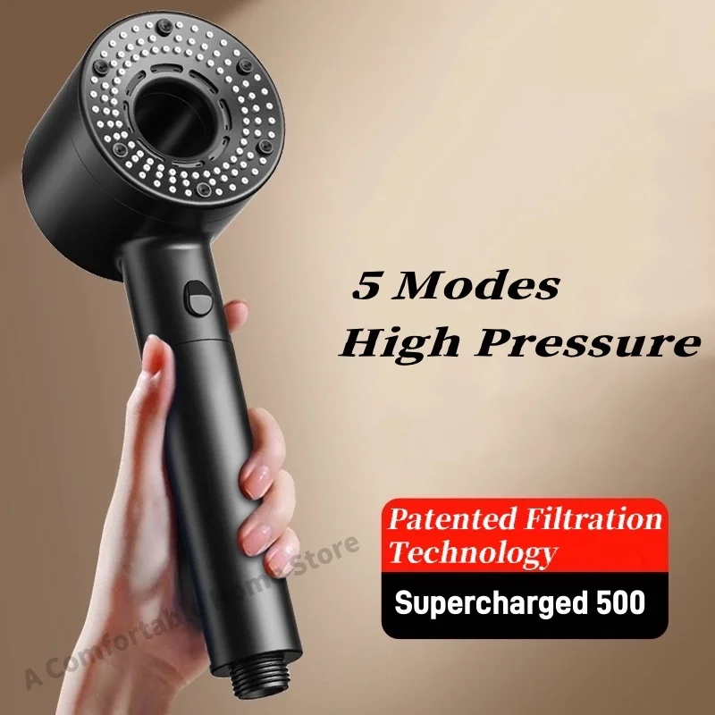 5 Modes Shower Head High Press - đánh giá và giá Home Bathroom Upgrades