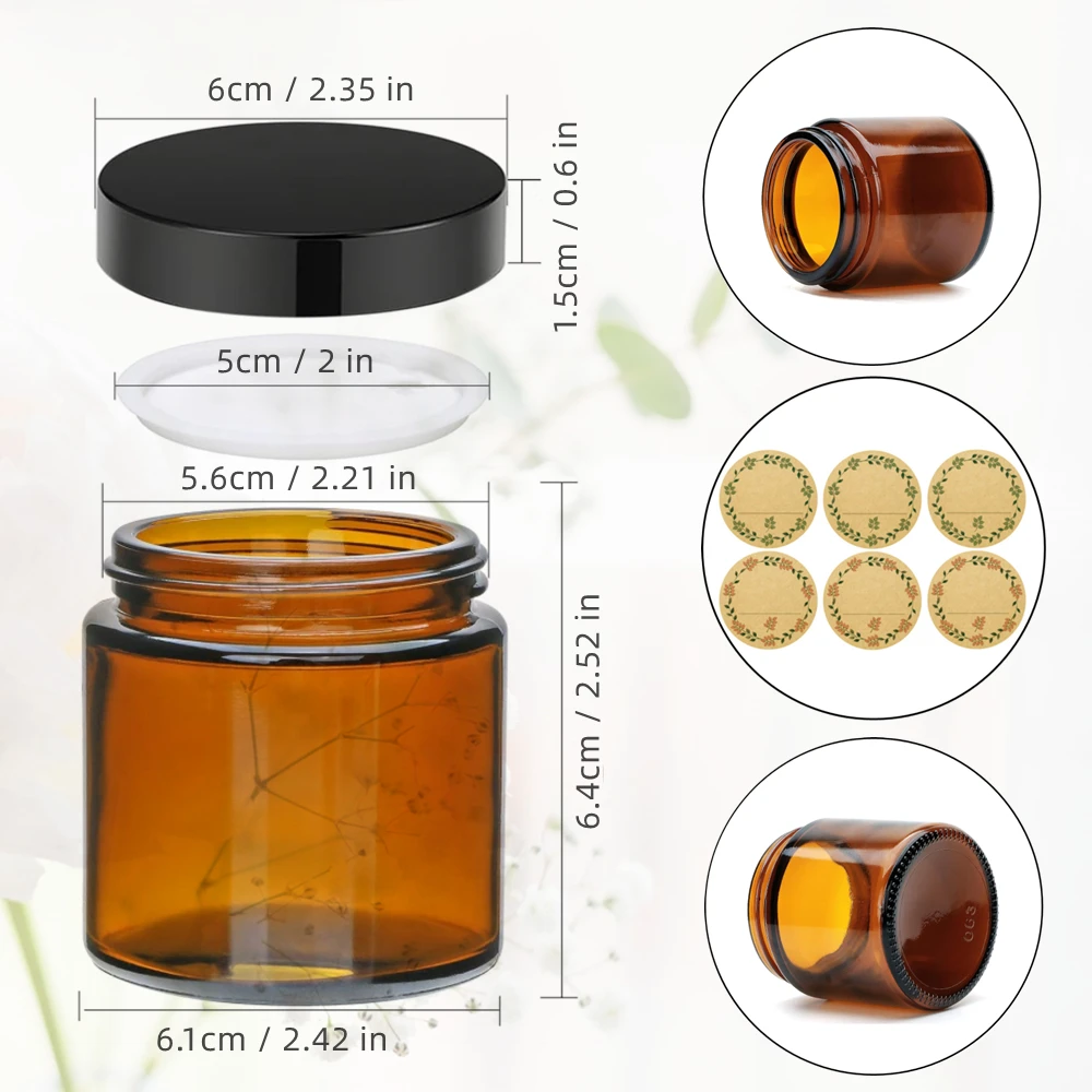 Glass Candle Jars, 4oz Amber R - đánh giá và giá Bath Salts Jar