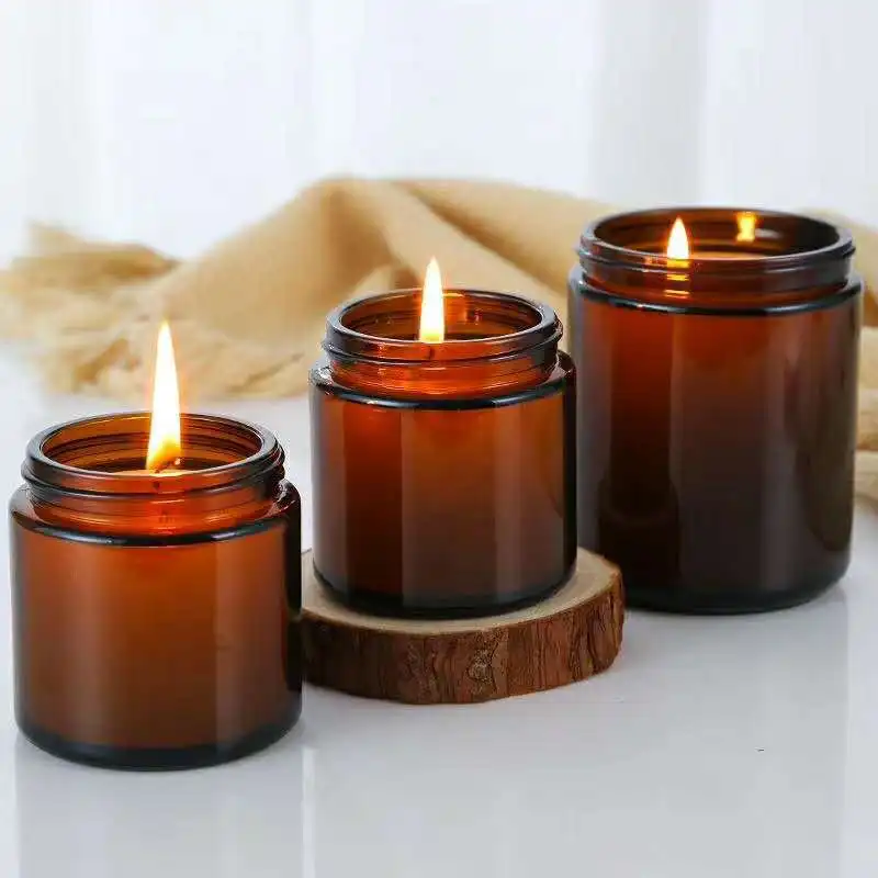Glass Candle Jars, 4oz Amber R - đánh giá và giá Bath Salts Jar