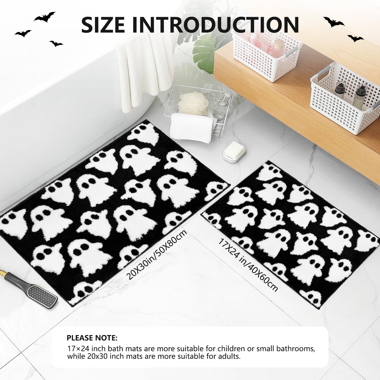 VIKAMA Halloween Ghost Bath Ma - đánh giá và giá Zara Home Bathroom Mat