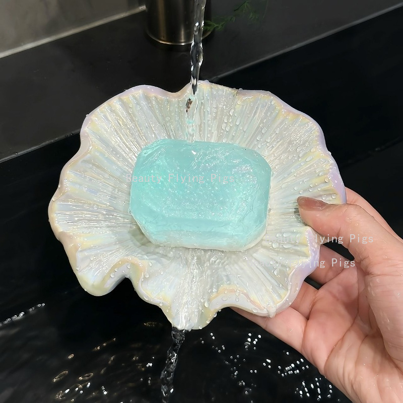 1PC Irregular Lotus Leaf Ceram - đánh giá và giá Home Bathroom Key