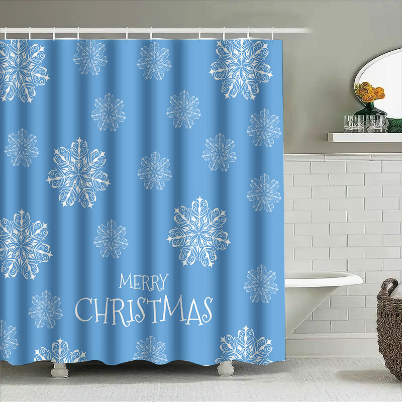 Christmas Shower Curtain Snowf - đánh giá và giá Home Bathroom Decor Ideas