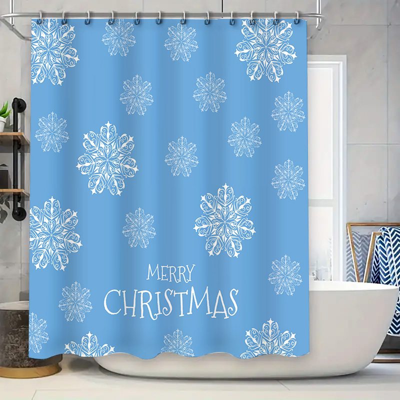 Christmas Shower Curtain Snowf - đánh giá và giá Home Bathroom Decor Ideas