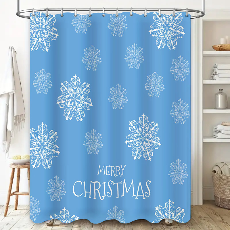 Christmas Shower Curtain Snowf - đánh giá và giá Home Bathroom Decor Ideas