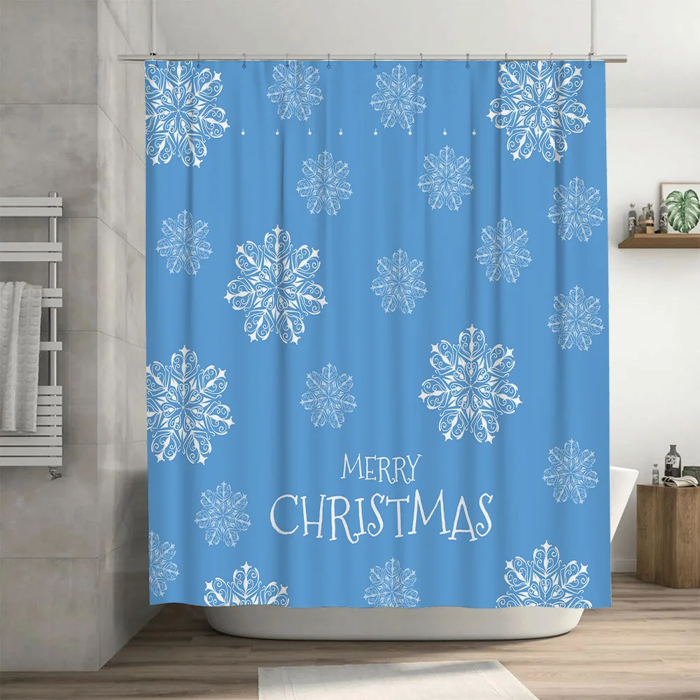 Christmas Shower Curtain Snowf - đánh giá và giá Home Bathroom Decor Ideas