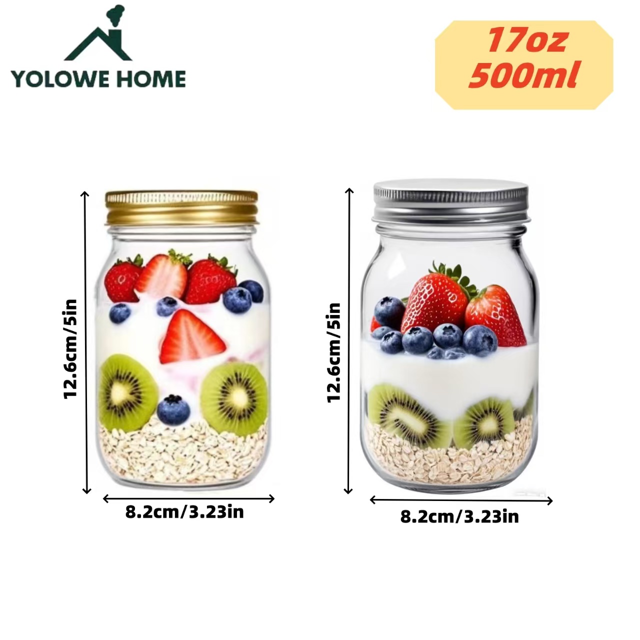 6Pcs, 12Pcs, 500Ml/16Oz, Glass - đánh giá và giá Bath Salts Jar