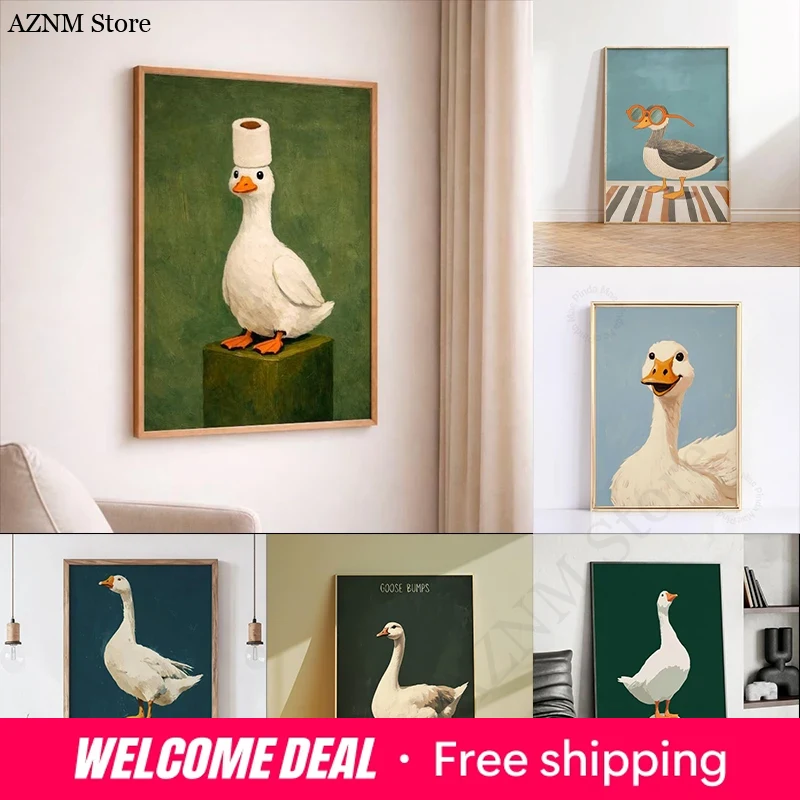Duck Goose Poster, Funny Bathr - đánh giá và giá Home Bathroom Decor Ideas