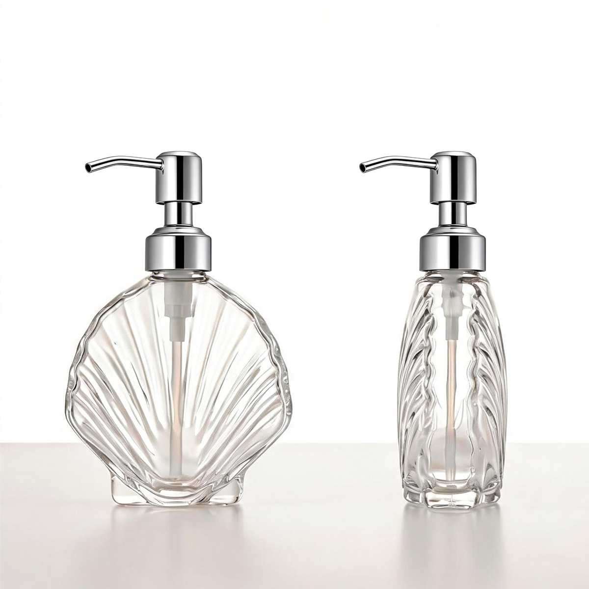 Decorative Seashell Glass Soap - đánh giá và giá Home Bathroom Soap Dispenser