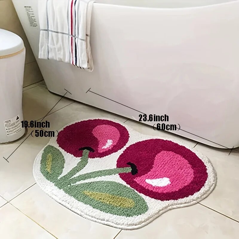 Cute Cherry Bath Mat, Absorben - đánh giá và giá Zara Home Bathroom Mat