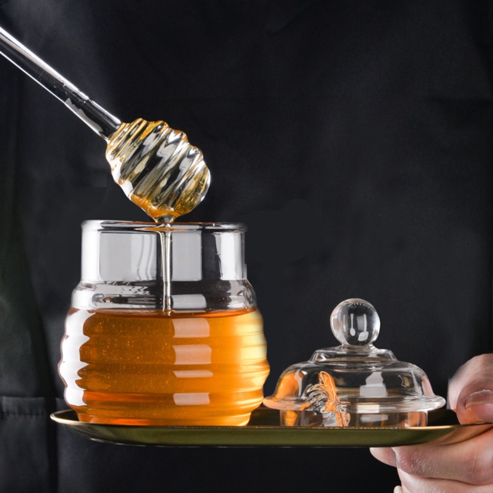 Transparent Honey Pot with Dip - đánh giá và giá Bath Salts Jar