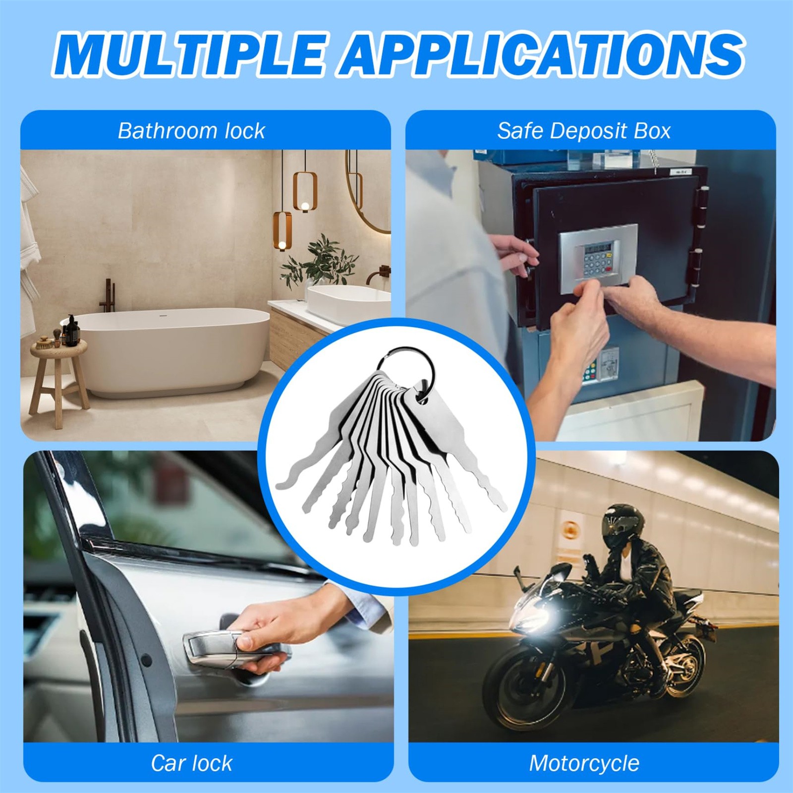 10pcs/Lot Uncut Key Blanks Loc - đánh giá và giá Home Bathroom Supplies