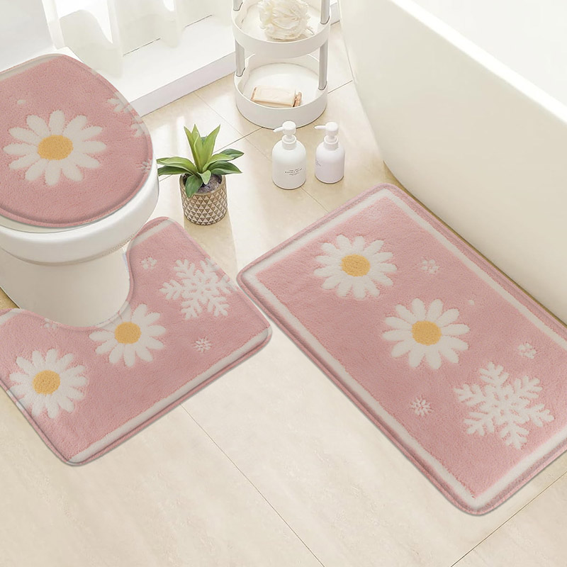3pcs Plant Flower Bathroom Flo - đánh giá và giá Zara Home Bathroom Mat