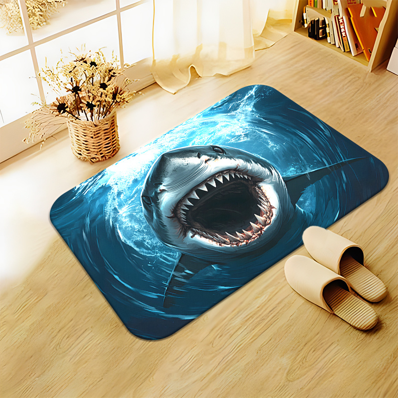 Durable Shark Print Doormat Ma - đánh giá và giá Home Bathroom Decor Ideas