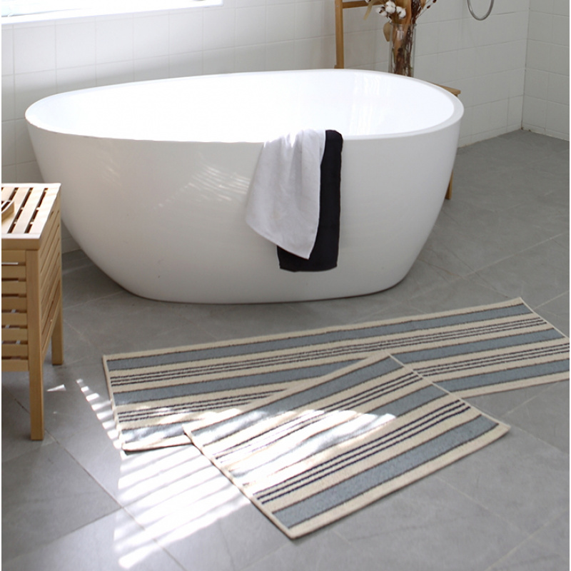 VIKAMA Korean Minimalist Strip - đánh giá và giá Zara Home Bathroom Mat
