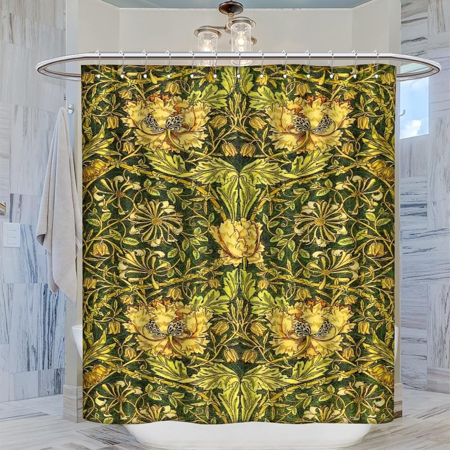 Waterproof Botanical Shower Cu - đánh giá và giá Home Bathroom Decor Ideas