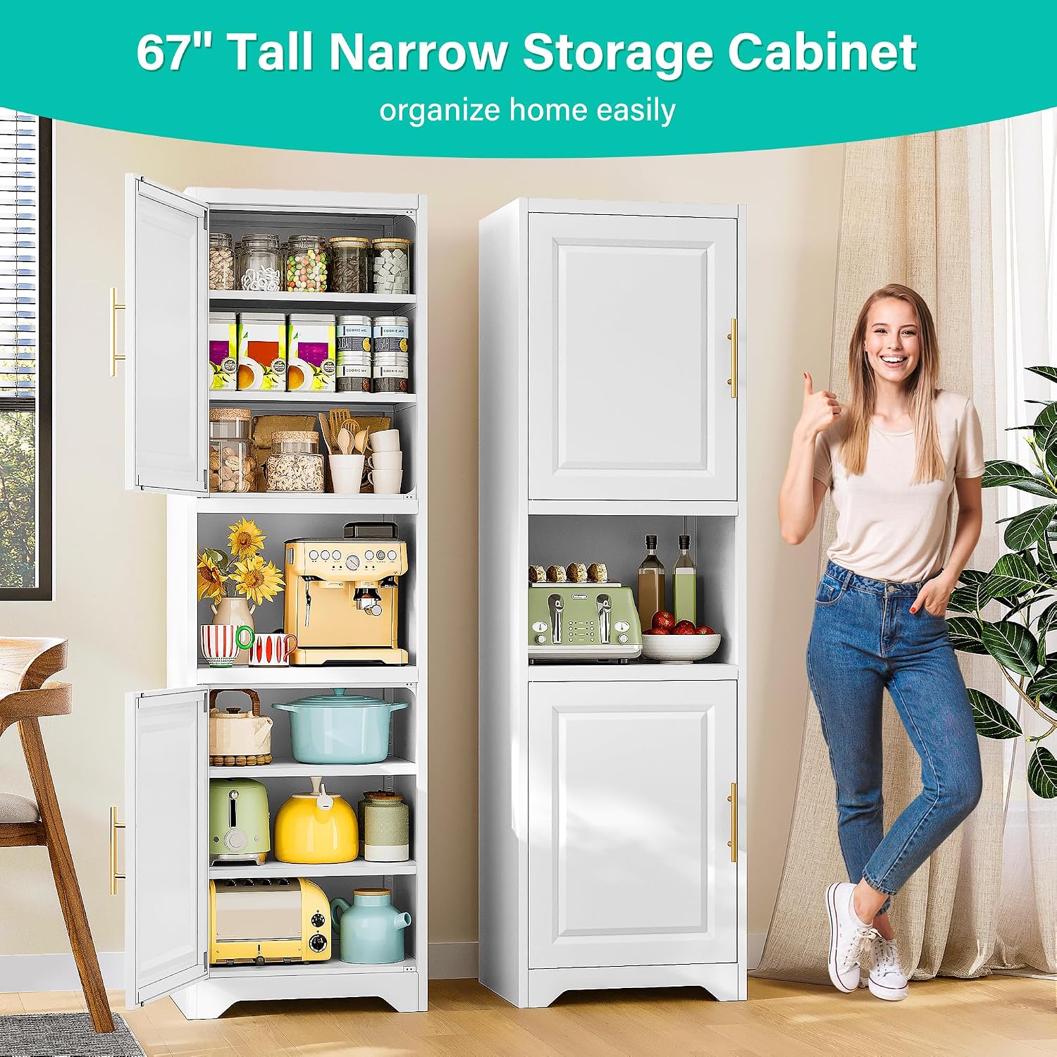 67 Inch Tall Narrow Storage Ca - đánh giá và giá Home Bathroom Cabinets