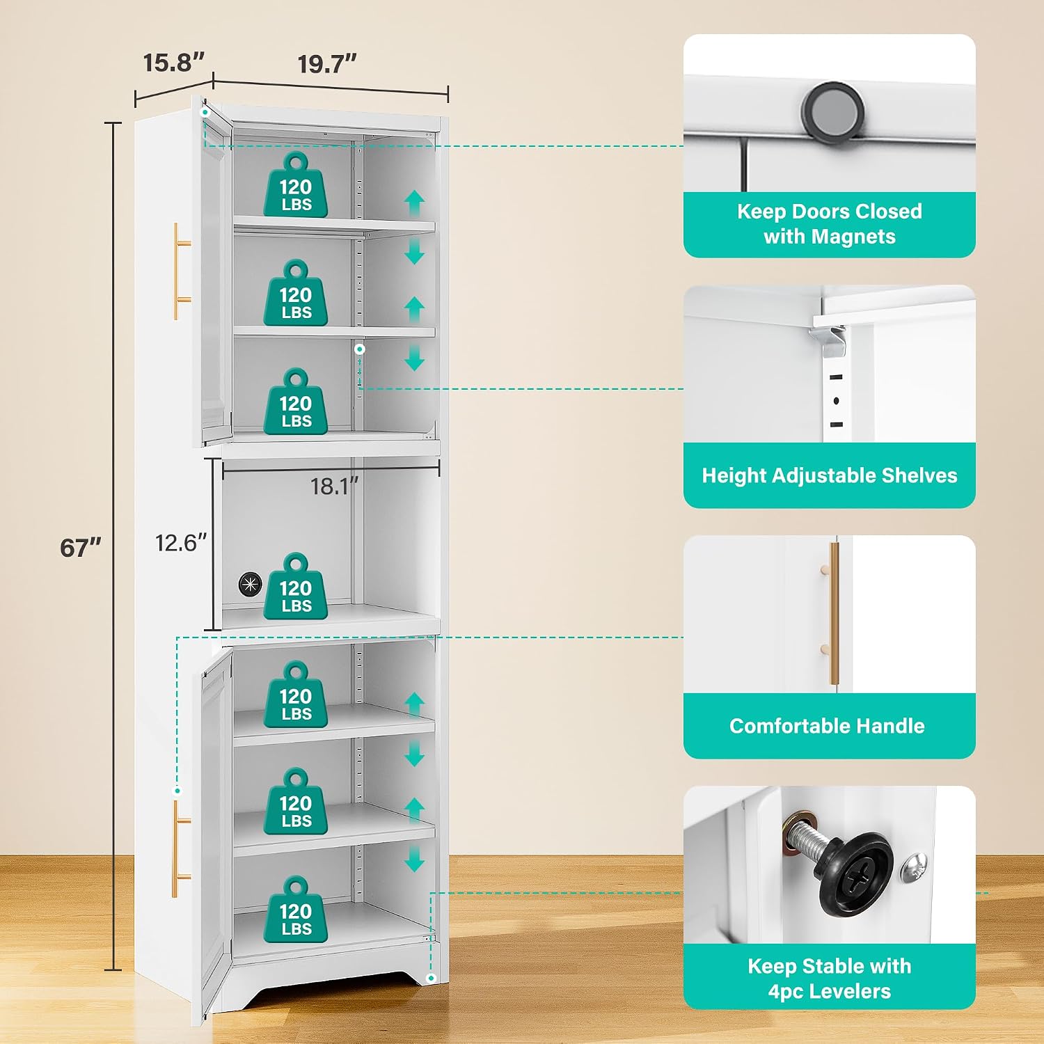 67 Inch Tall Narrow Storage Ca - đánh giá và giá Home Bathroom Cabinets