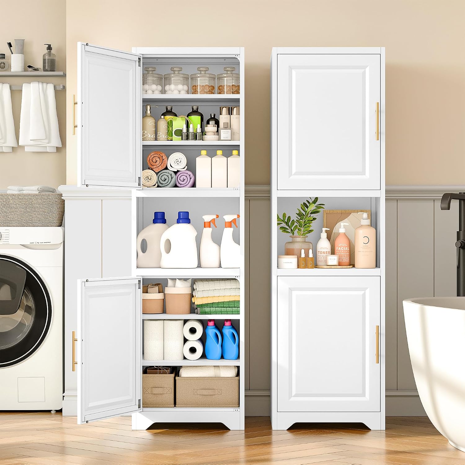 67 Inch Tall Narrow Storage Ca - đánh giá và giá Home Bathroom Cabinets