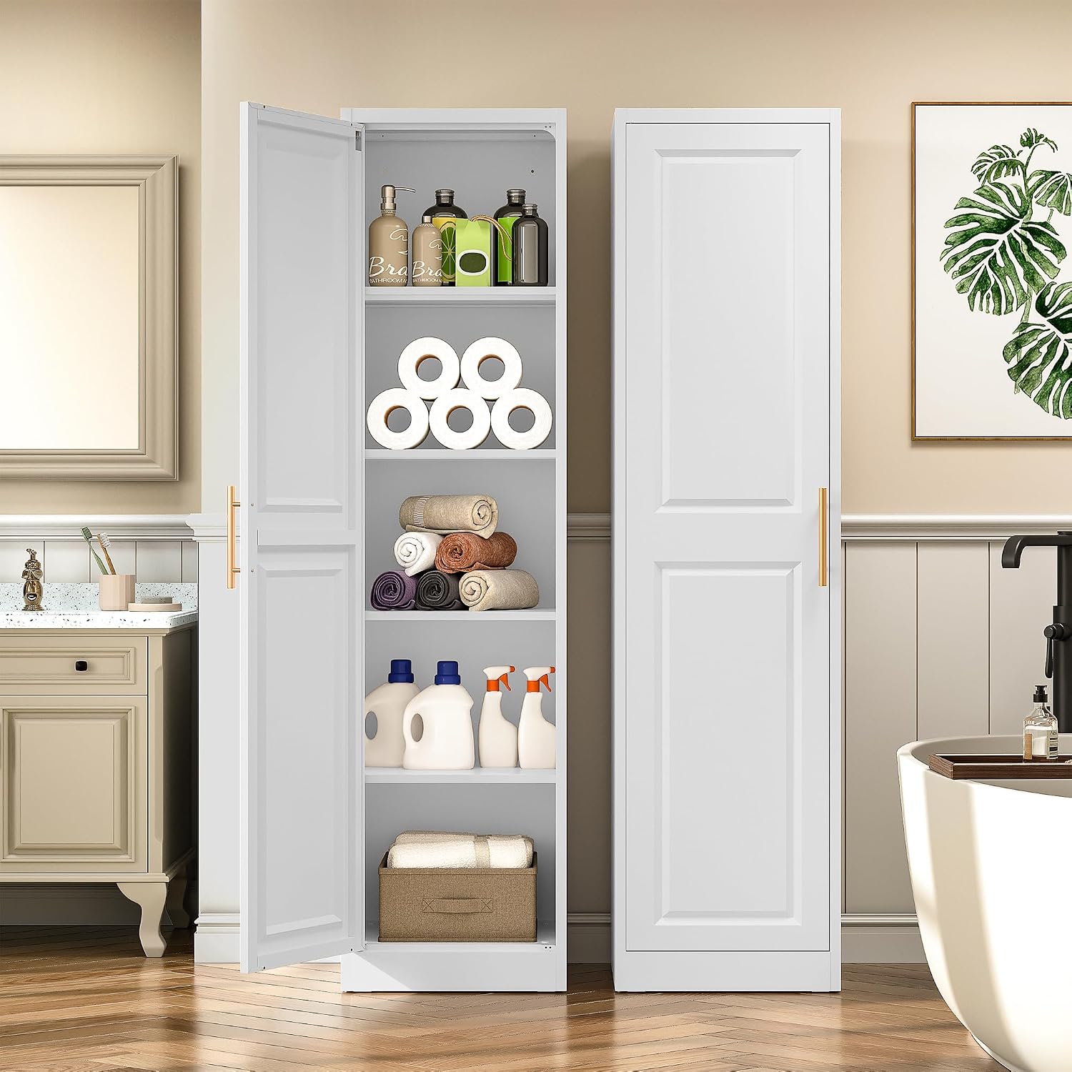 Tall Narrow Storage Cabinet Wi - đánh giá và giá Home Bathroom Cabinets