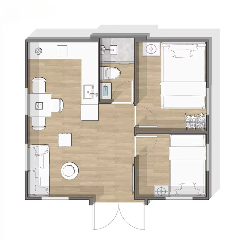 Luxury Granny Flat Expandable  - đánh giá và giá Tiny Home Bathroom Kitchen
