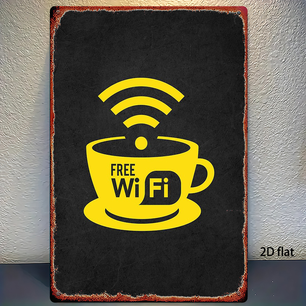 2D Vintage Metal Sign, WiFi Zo - đánh giá và giá Home Bathroom Decor Ideas