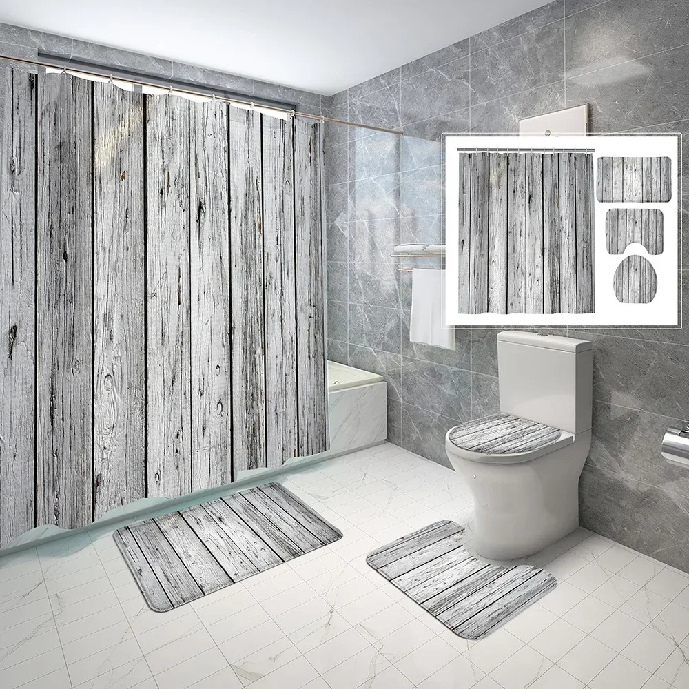 Wooden Rustic Shower Curtain S - đánh giá và giá Zara Home Bathroom Mat