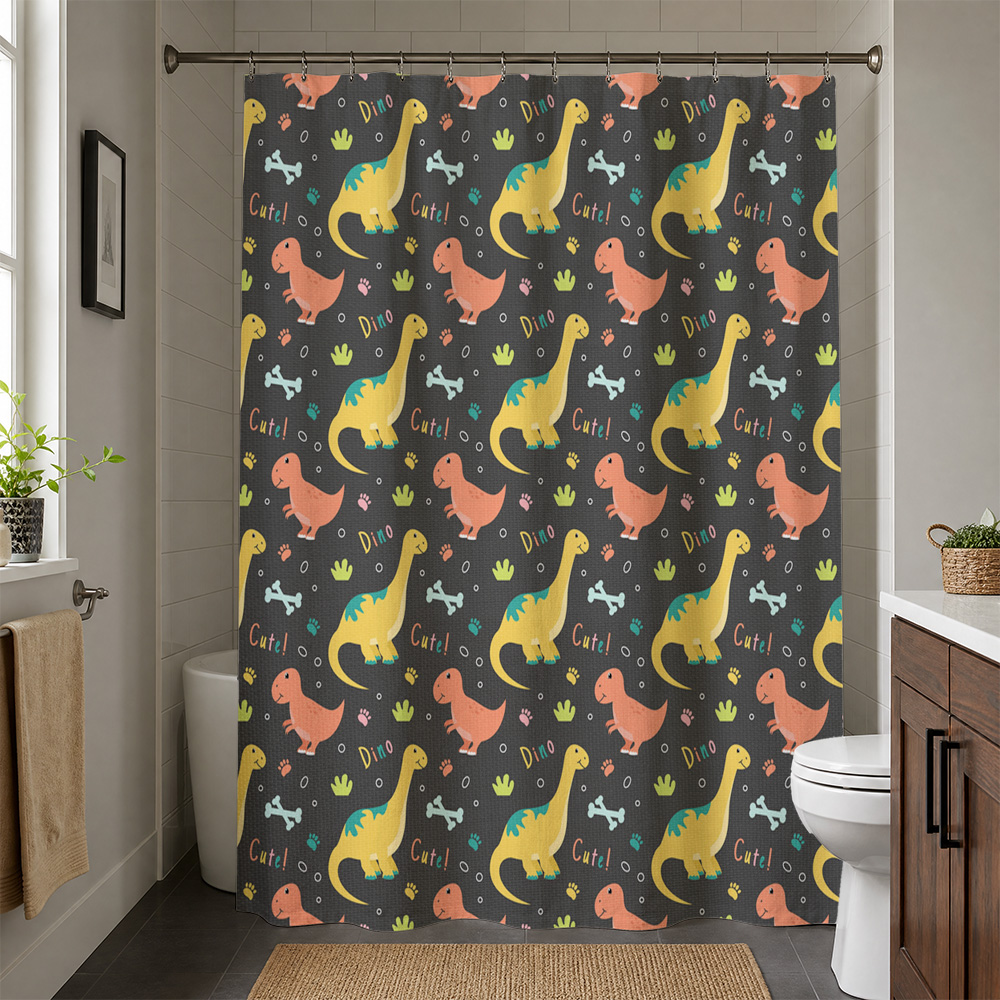 Waterproof Cute Dinosaur Showe - đánh giá và giá Home Bathroom Decor Ideas