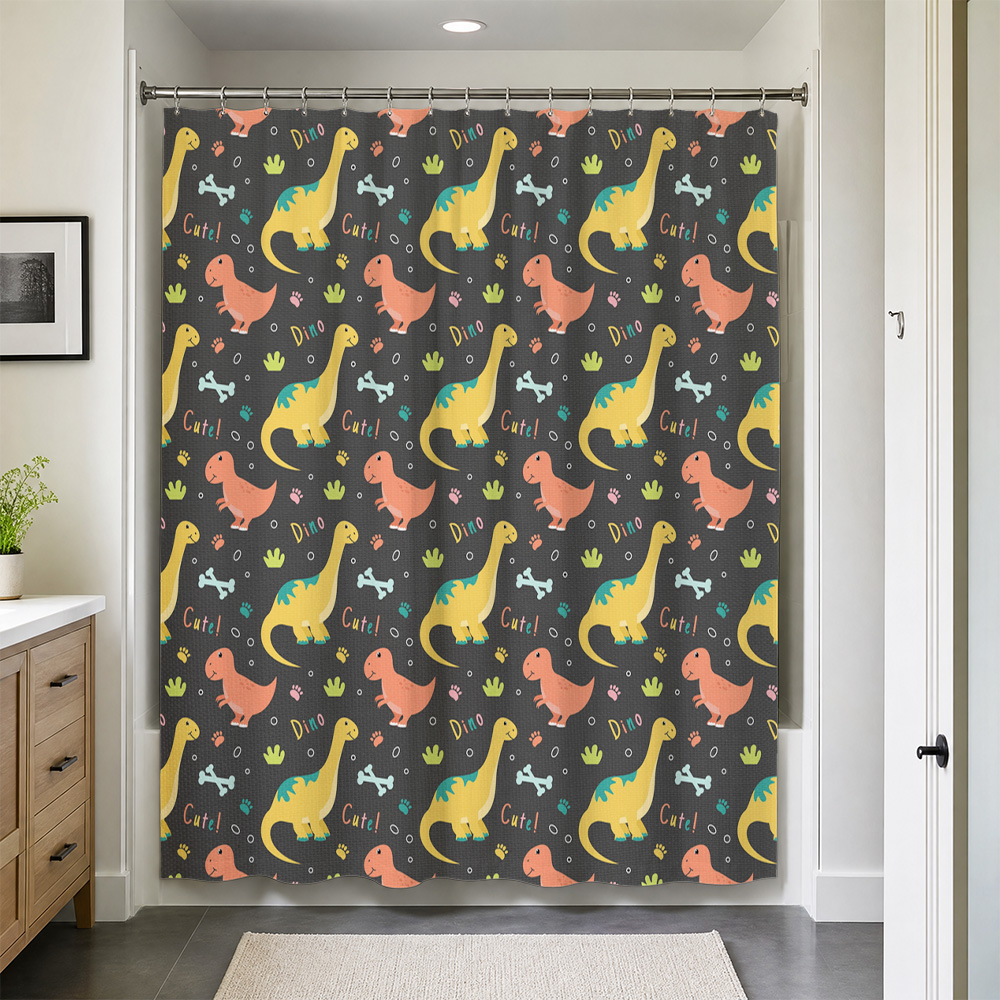 Waterproof Cute Dinosaur Showe - đánh giá và giá Home Bathroom Decor Ideas