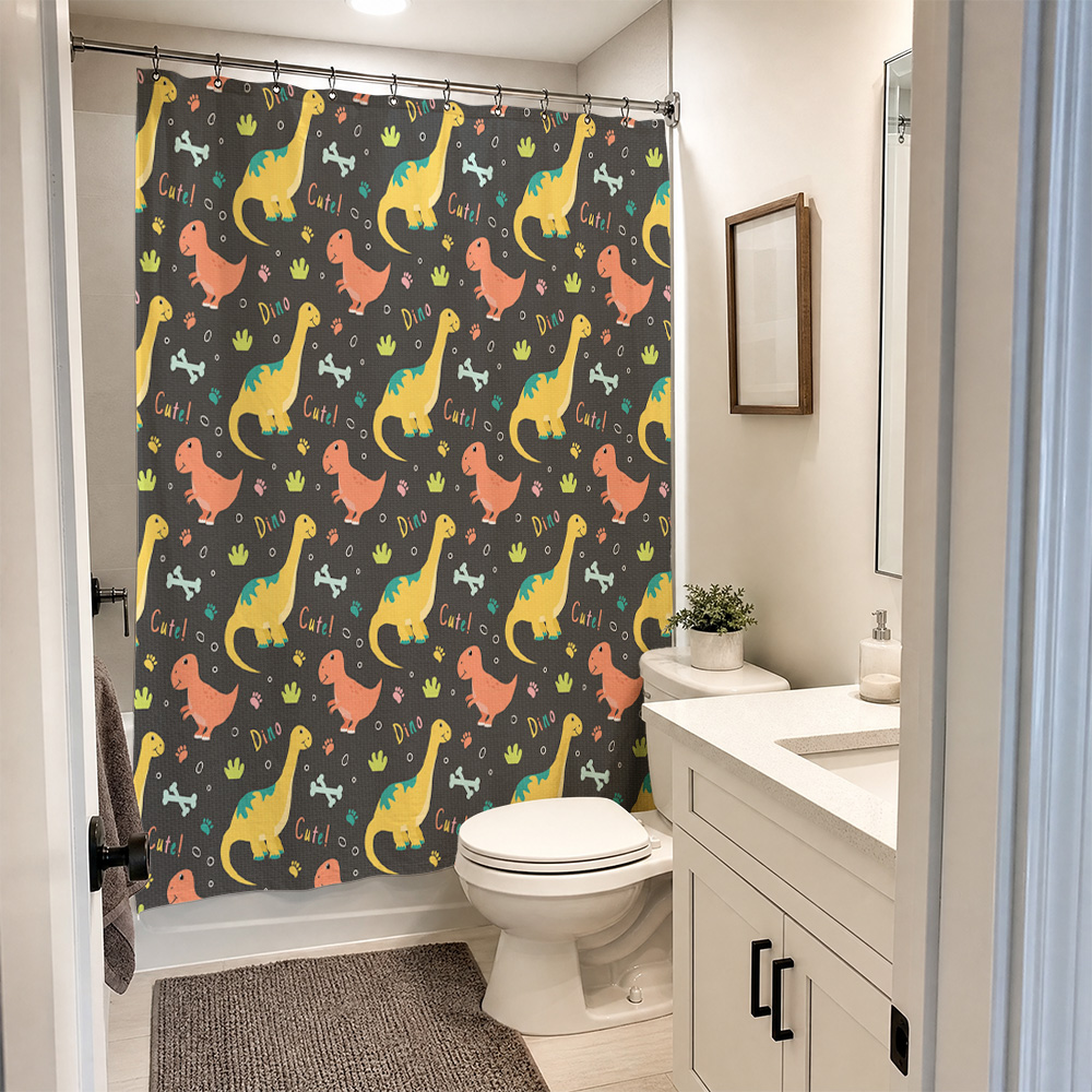Waterproof Cute Dinosaur Showe - đánh giá và giá Home Bathroom Decor Ideas