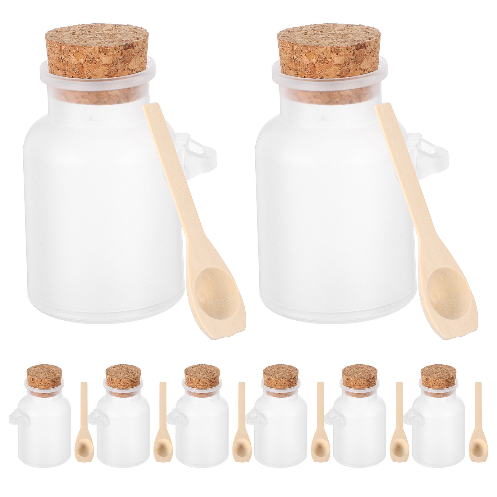 8Pcs Frosted Bath Salt Bottles - đánh giá và giá Bath Salts Jar