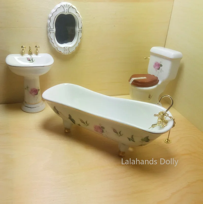 4 Cái/bộ Nhà Búp Bê Mini Sáng  - đánh giá và giá Home Bathroom Supplies