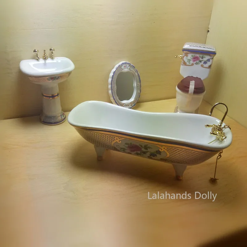 4 Cái/bộ Nhà Búp Bê Mini Sáng  - đánh giá và giá Home Bathroom Supplies